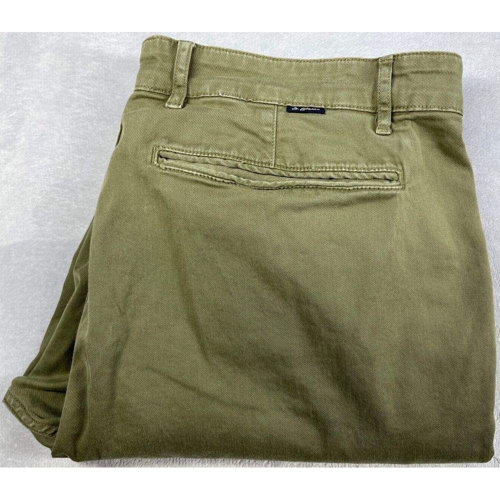 Serge‎ Blanco Pants Mens 36x34 Stretch Chino Flat Front Khaki Green Classic